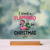 Flamingo Kerstcitaten Vector Acryl Bord (Neutraal)