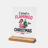 Flamingo Kerstcitaten Vector Acryl Bord (Hoek)