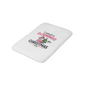 Flamingo Kerstcitaten Vector Badmat (Gekanteld)