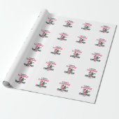 Flamingo Kerstcitaten Vector Cadeaupapier (Uitgerold)