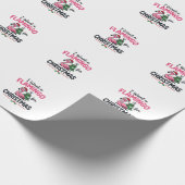 Flamingo Kerstcitaten Vector Cadeaupapier (Hoek)