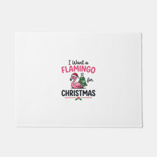 Flamingo Kerstcitaten Vector Deurmat