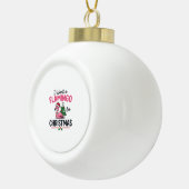 Flamingo Kerstcitaten Vector Keramische Bal Ornament (Rechts)