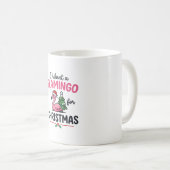 Flamingo Kerstcitaten Vector Koffiemok (Voorkant rechts)