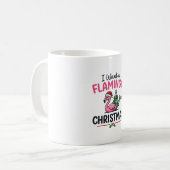 Flamingo Kerstcitaten Vector Koffiemok (Voorkant links)