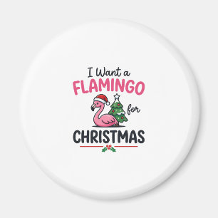Flamingo Kerstcitaten Vector Magneet