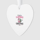 Flamingo Kerstcitaten Vector Ornament (voorkant)