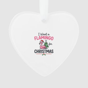 Flamingo Kerstcitaten Vector Ornament