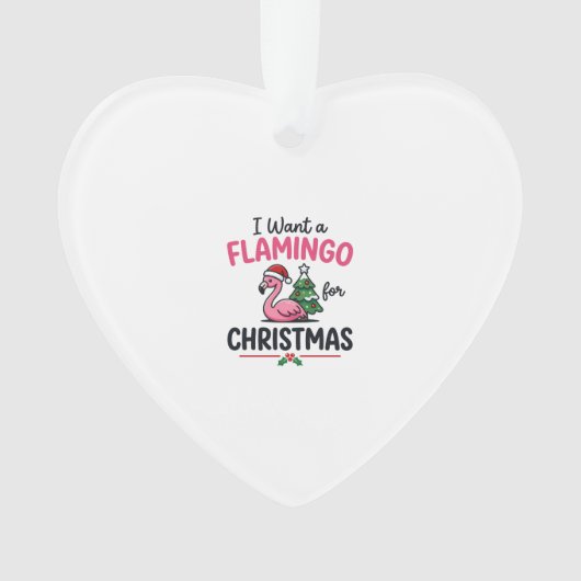 Flamingo Kerstcitaten Vector Ornament (voorkant)