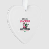 Flamingo Kerstcitaten Vector Ornament (voorkant)