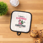 Flamingo Kerstcitaten Vector Pannenlap (Top down)