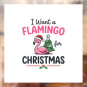 Flamingo Kerstcitaten Vector Raamsticker (Vel 2)