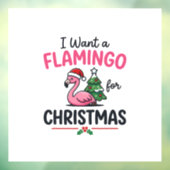 Flamingo Kerstcitaten Vector Raamsticker (Vel 3)