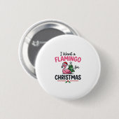 Flamingo Kerstcitaten Vector Ronde Button 5,7 Cm (Voorkant /achterkant)