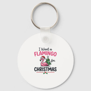 Flamingo Kerstcitaten Vector Sleutelhanger