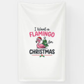 Flamingo Kerstcitaten Vector Spandoek (Verticaal)