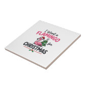 Flamingo Kerstcitaten Vector Tegeltje (Zijkant)