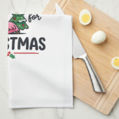 Flamingo Kerstcitaten Vector Theedoek (Quarter Fold)