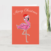 Flamingo kerstkaart feestdagen kaart (Voorkant)