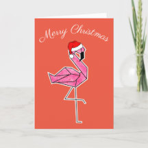 Flamingo kerstkaart