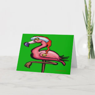 Flamingo kerstkaart feestdagen kaart