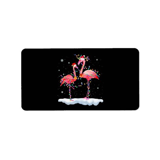 Flamingo | Kerstkerstboomkerstboomkerstkerstboomke Etiket (Voorkant)