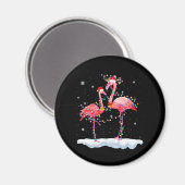 Flamingo | Kerstkerstboomkerstboomkerstkerstboomke Magneet (Voorkant / Achterkant)