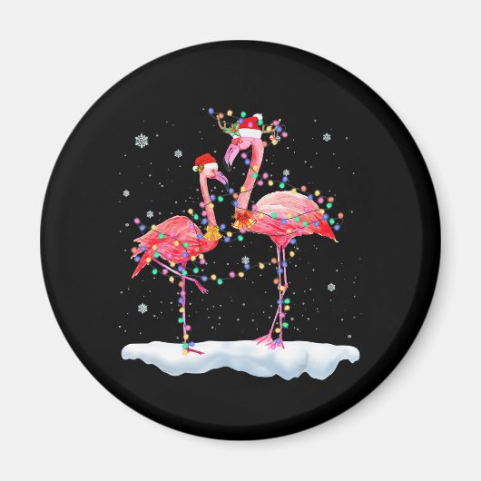 Flamingo | Kerstkerstboomkerstboomkerstkerstboomke Magneet (Voorkant)