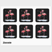 Flamingo | Kerstkerstboomkerstboomkerstkerstboomke Vierkante Sticker (Vel)