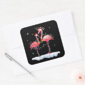 Flamingo | Kerstkerstboomkerstboomkerstkerstboomke Vierkante Sticker (Envelop)