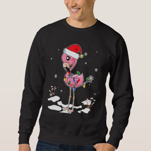 Flamingo Kerstkerstkerstkerstmis met Flamingo Ligh Trui (Voorkant)