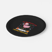 Flamingo | KerstKerstmis in de lijst Santa Naughty Papieren Bordje (Gekanteld)