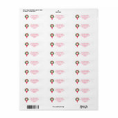 Flamingo Kerstkrans Tropisch Strand Etiket (Full Sheet)