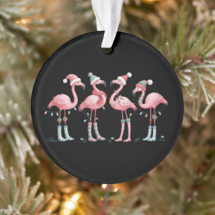 Flamingo Kerstlichten Vakantie Kerstmis Ornament