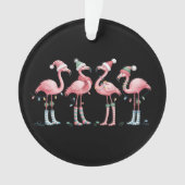 Flamingo Kerstlichten Vakantie Kerstmis Ornament (voorkant)