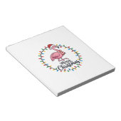 Flamingo Kerstlichten Vakantie Notitieblok (Schuin)