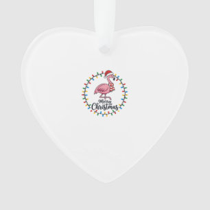 Flamingo Kerstlichten Vakantie Ornament