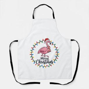 Flamingo Kerstlichten Vakantie Schort