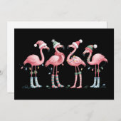 Flamingo Kerstlichtjes Vakantie Kerstmis Feestdagenkaart (Voorkant / Achterkant)