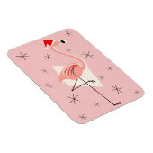 Flamingo Kerstman Roze magneet flexibele portret (Rechterzijde)