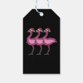 Flamingo Kerstmis Cadeaulabel (Voorkant)