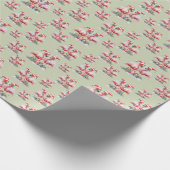 Flamingo Kerstmis Cadeaupapier (Hoek)