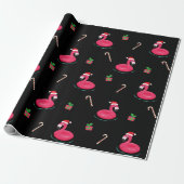 Flamingo Kerstmis Cadeaupapier (Uitgerold)