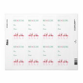 Flamingo Kerstmis Grote Stickers voor geschenken (Full Sheet)