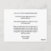 Flamingo Kerstmis in juli Feest Briefkaart (Achterkant)