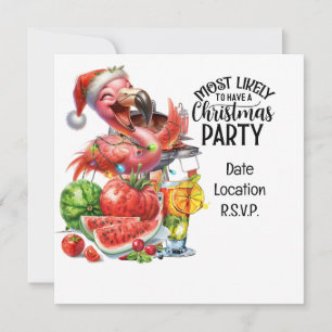 Flamingo Kerstmis in juli Feest Kaart