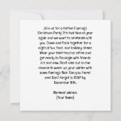 Flamingo Kerstmis in juli Feest Kaart (Achterkant)