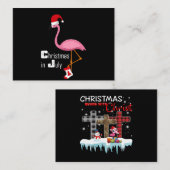 Flamingo | Kerstmis in juli Funny Party Informatiekaartje (Voorkant / Achterkant)