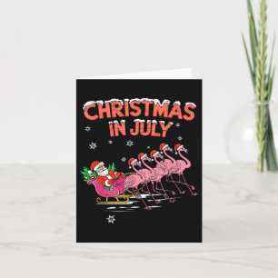 Flamingo Kerstmis in juli Kerstmis Zomer Kerstmis Kaart