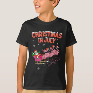 Flamingo Kerstmis In Juli Xmas Zomer Kerst W T-shirt